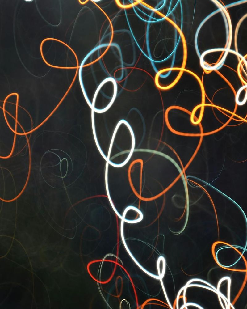 Abstract glowing lines representing movement and energy flow